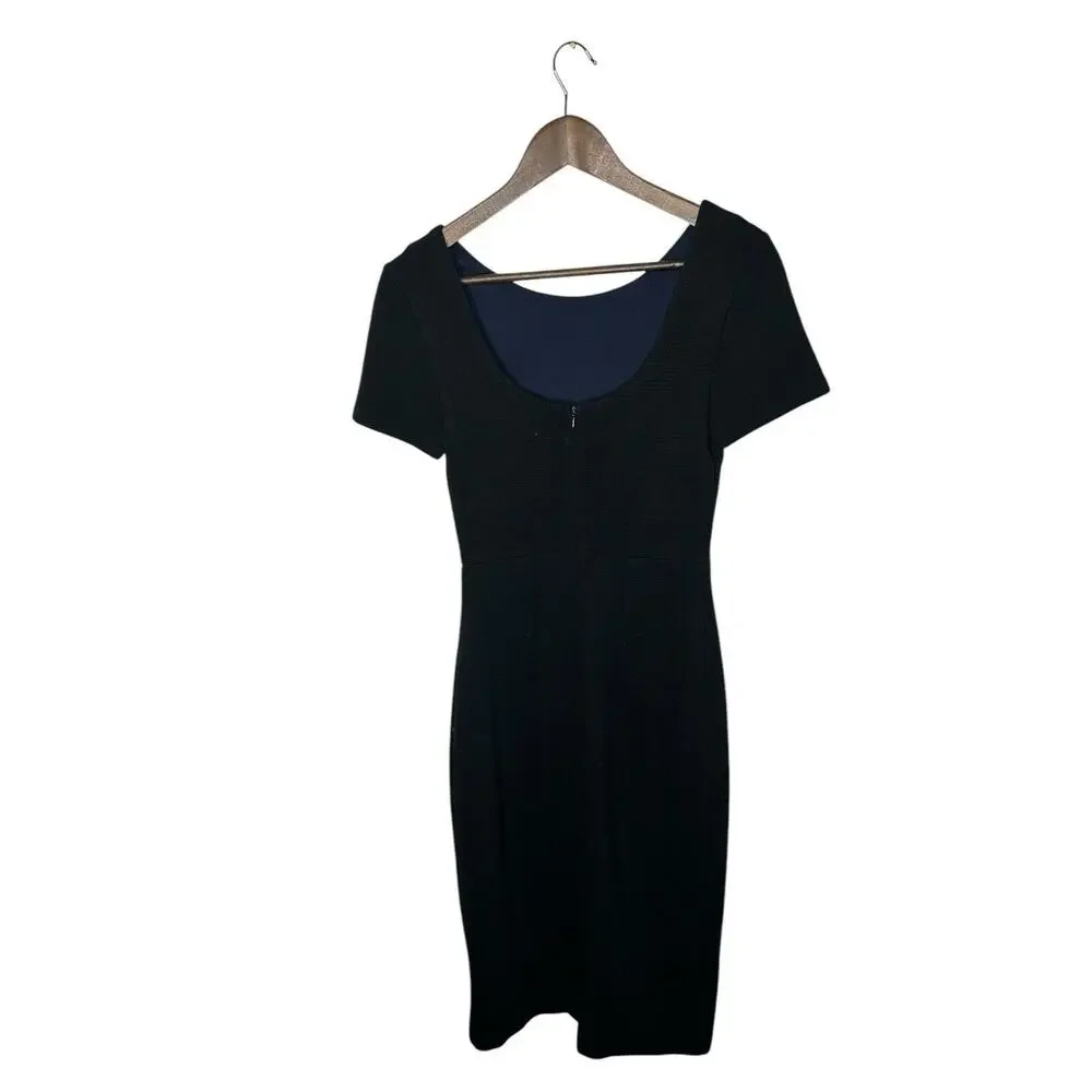 Boden Women 4 Ribbed Knit Dress Elsa Ottoman‎ Sheath Midi Knee Length Scoop Back